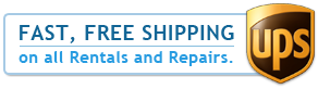 Fast, Free UPS Shipping on all Rentals and Repair